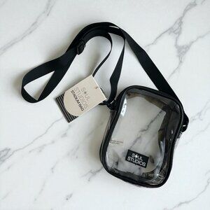 SOUL STUDIOS Clear Black Stadium Crossbody Bag NEW NWT